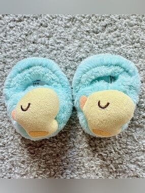 Gerber Plush Baby Duck Slippers 0-6M